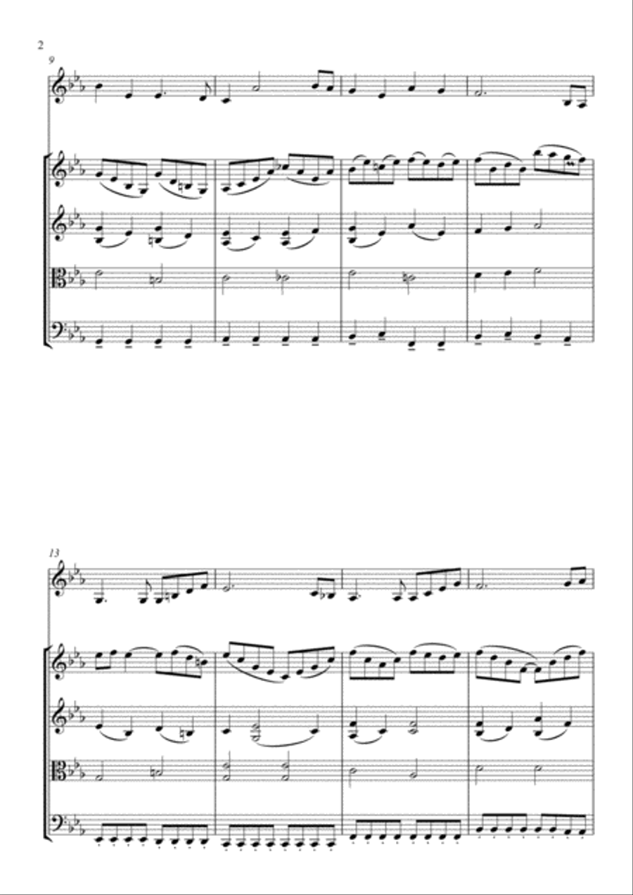 Hymne A L'amour Hymne A L'amour String Quartet scores gallery preview page 3