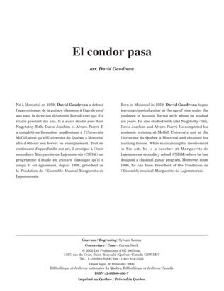 Book cover for El condor pasa