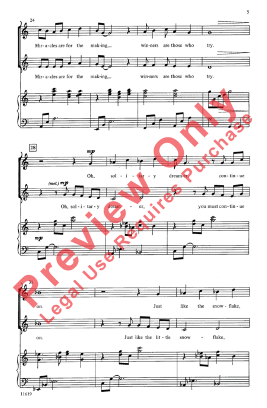 Solitary Snowflake Solitary Snowflake 2-Part scores gallery preview page 4