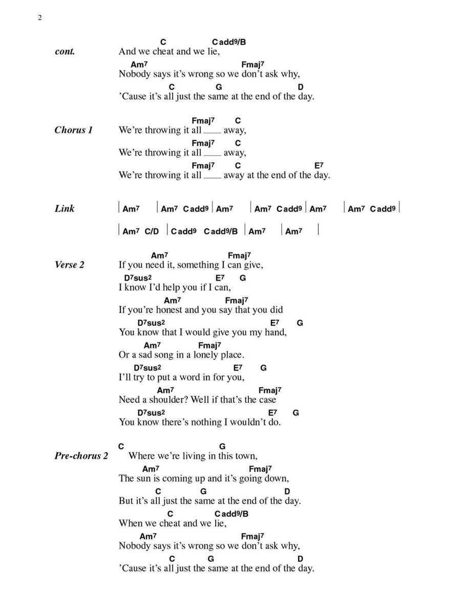 Sad Song Easy Guitar scores gallery preview page 2