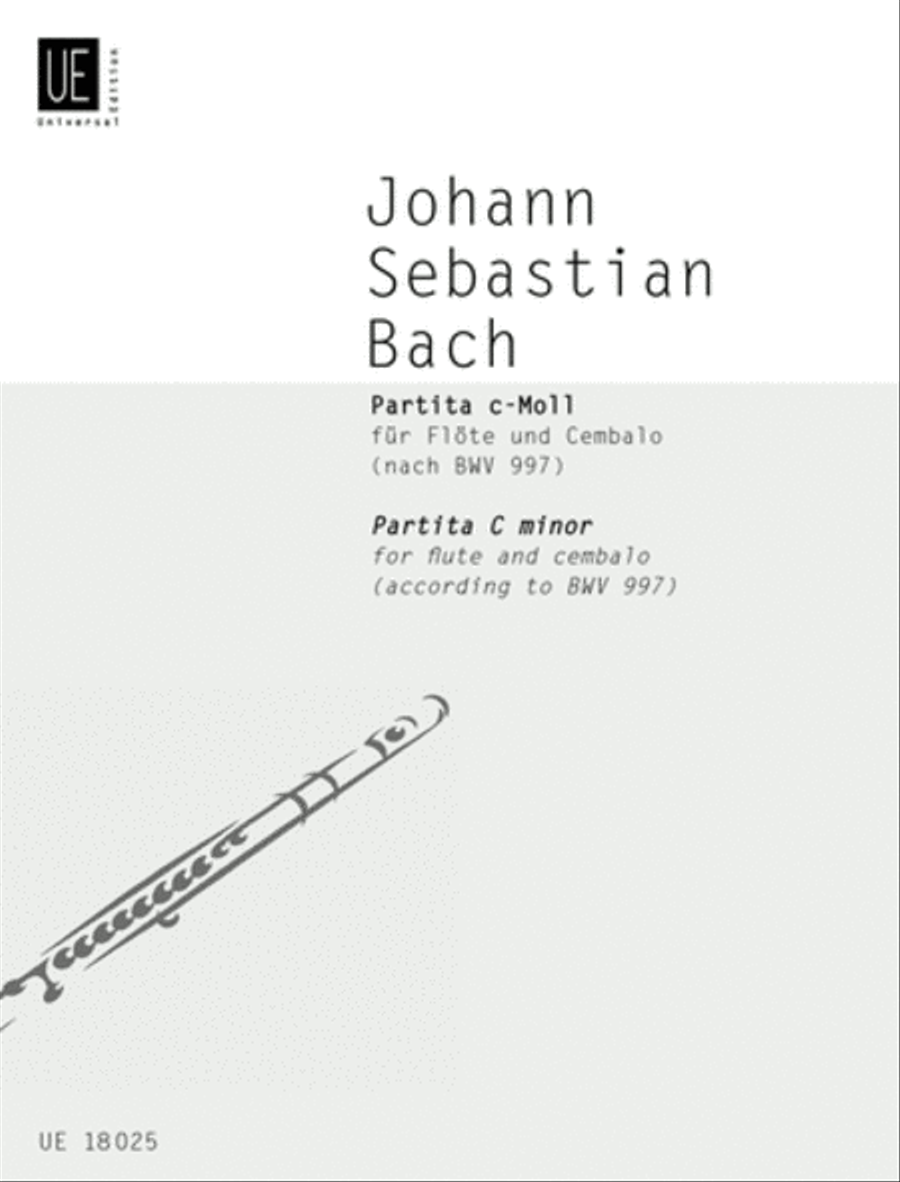 Partita, C minor, BWV 997, Flute Flute scores gallery preview page 1