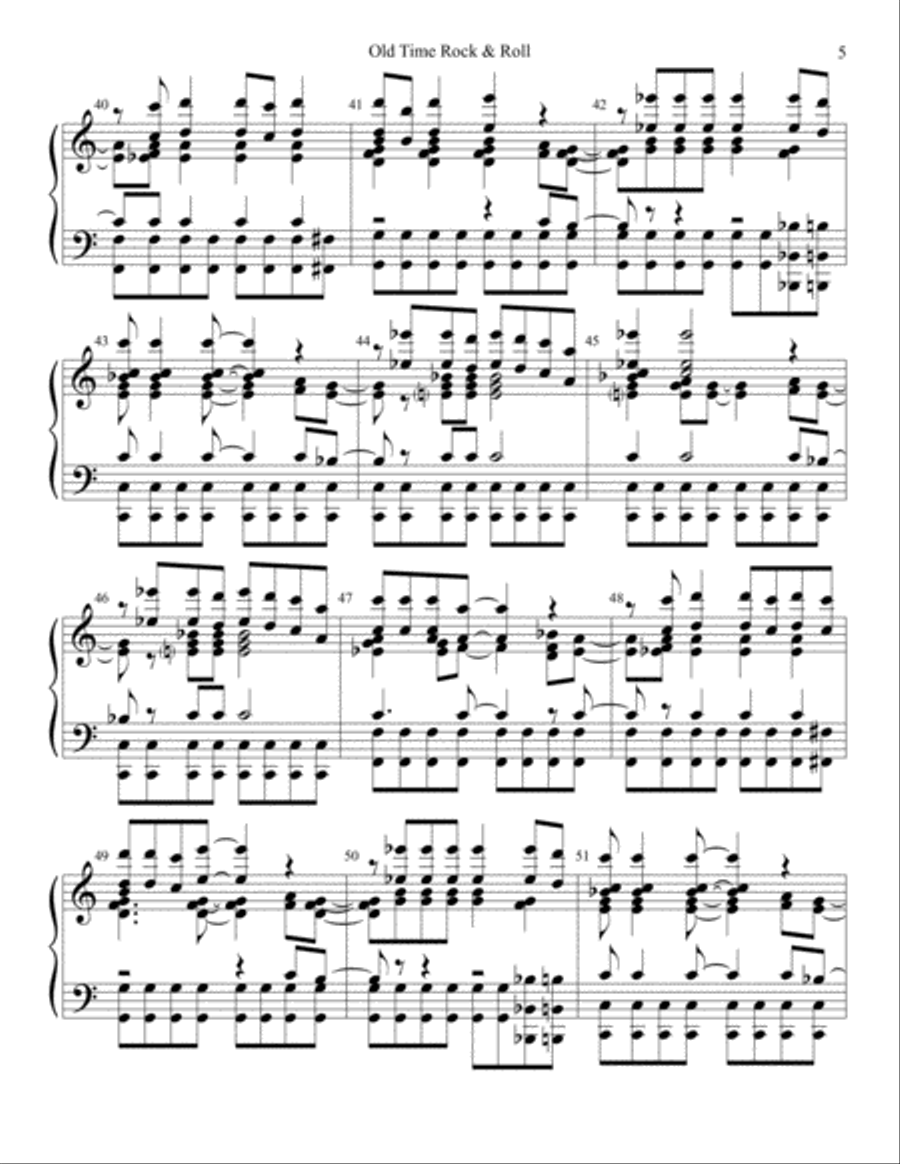 Old Time Rock & Roll Handbell Choir scores gallery preview page 6