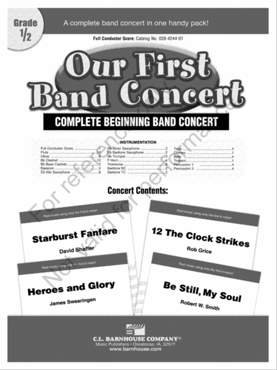 Our First Band Concert Concert Band scores gallery preview page 2