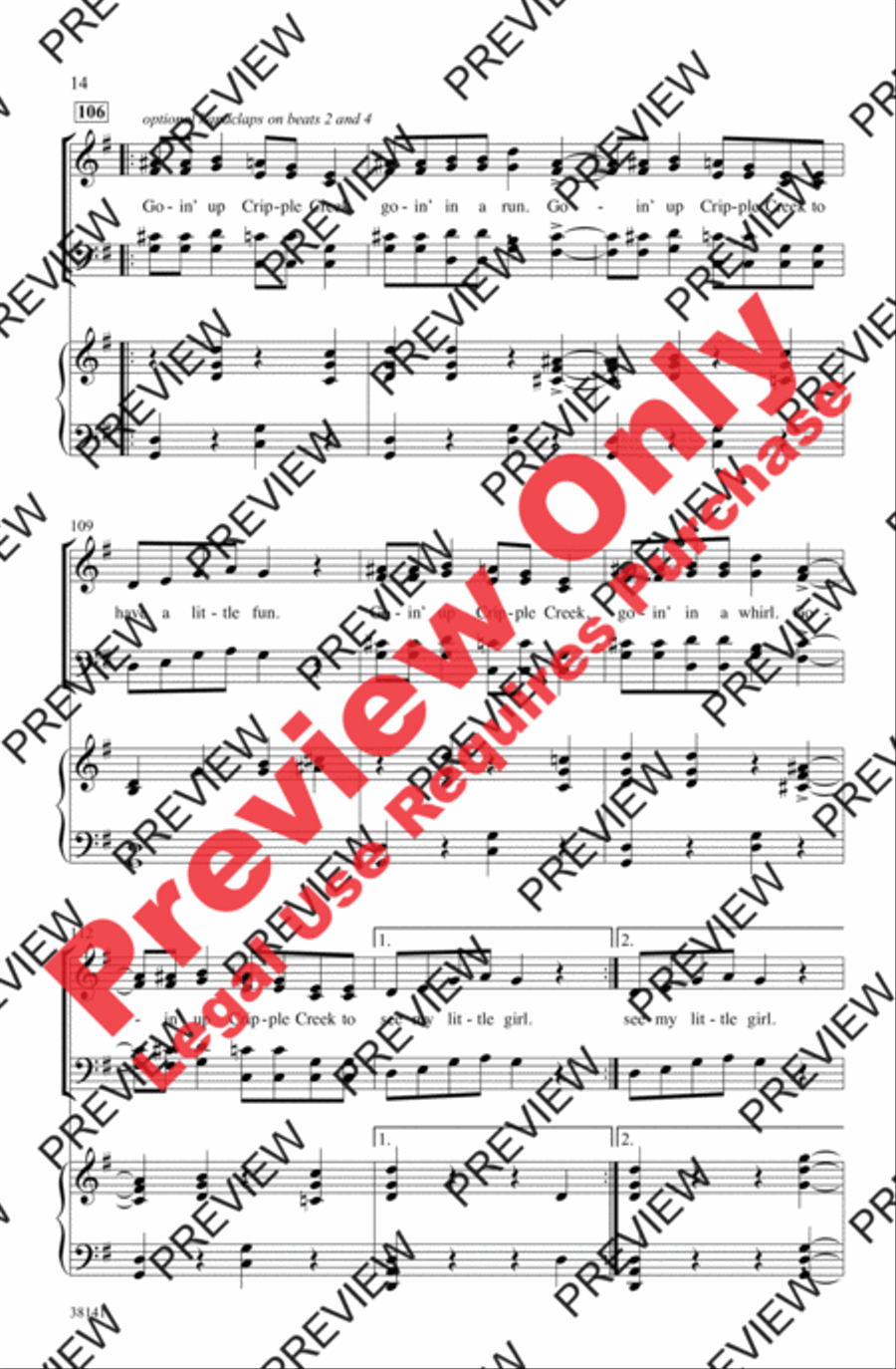 Cripple Creek 4-Part scores gallery preview page 14