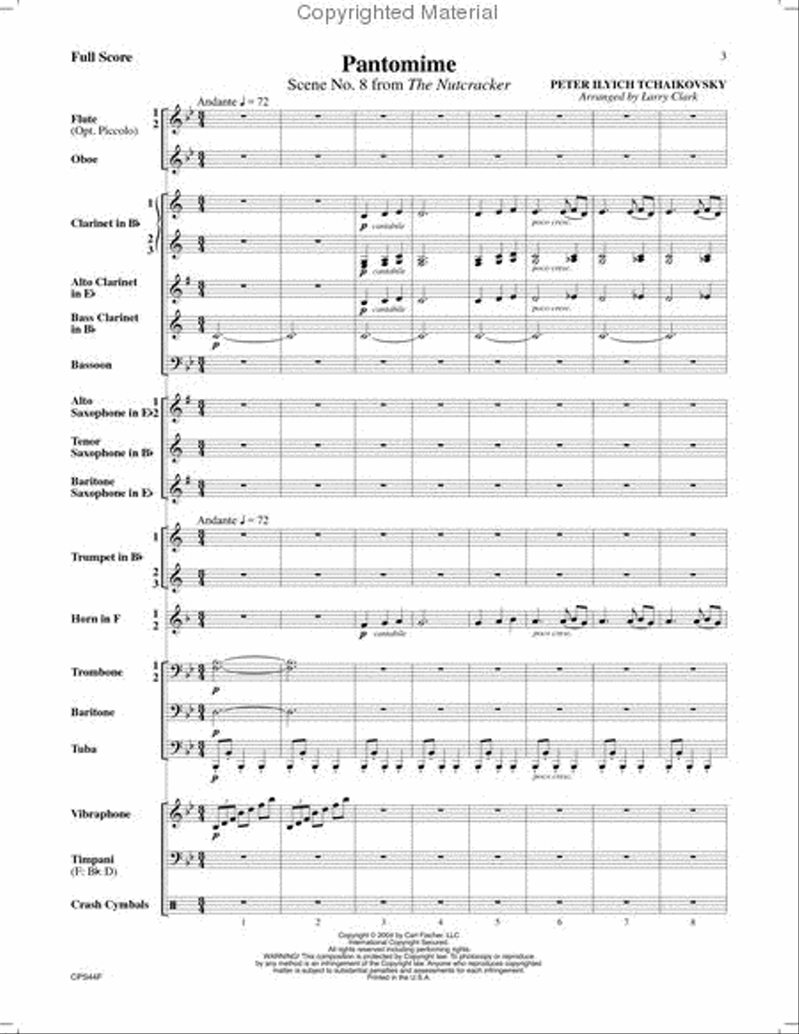Pantomime Concert Band scores gallery preview page 2