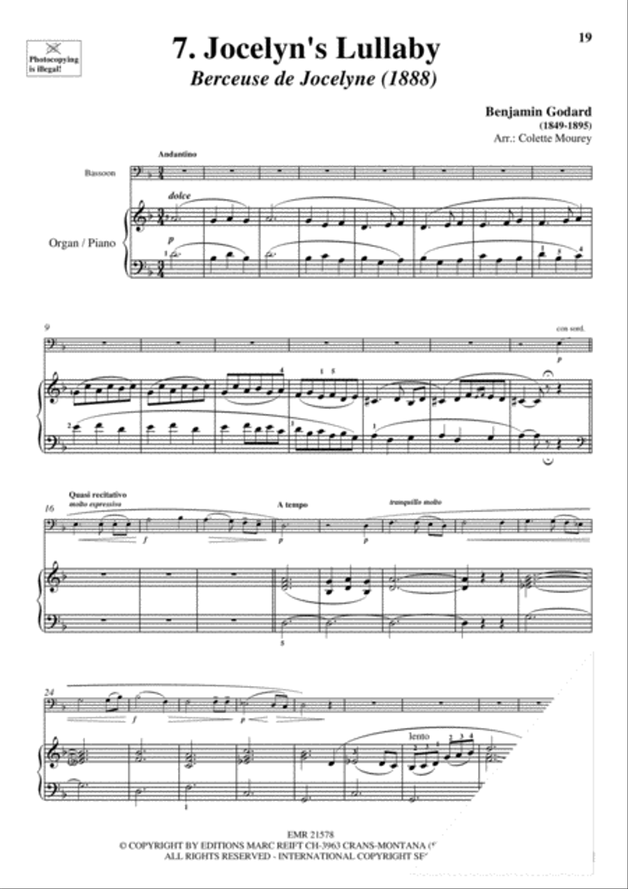 20 Greatest Wedding Solos Bassoon Solo scores gallery preview page 9