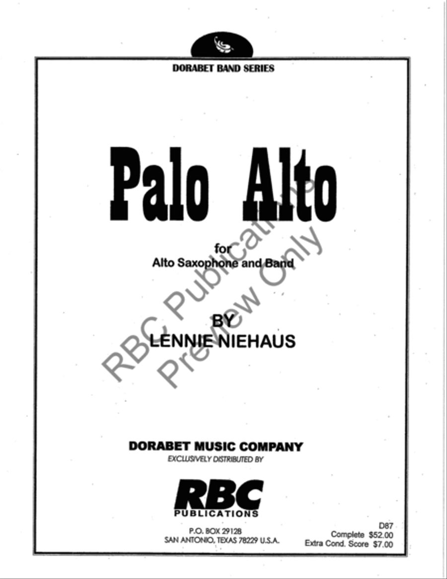 Palo Alto Alto Sax And Band (Score) Alto Saxophone scores gallery preview page 2