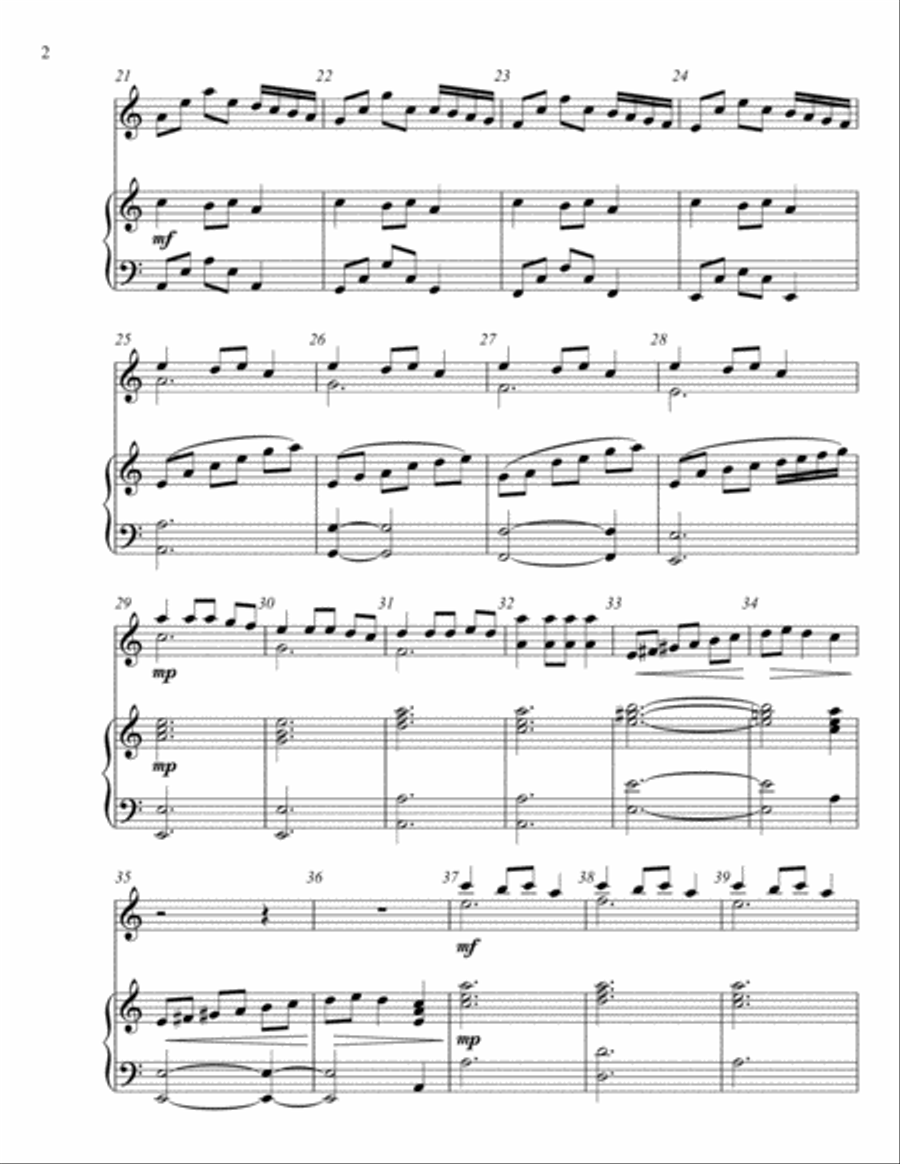 Carol Of The Bells (2 octave handbells & piano accompaniment) 2-Octaves scores gallery preview page 3
