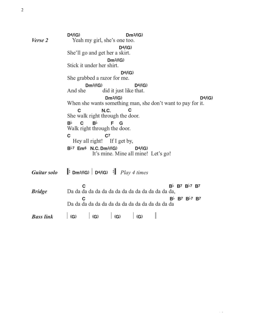 Been Caught Stealing Been Caught Stealing Easy Guitar scores gallery preview page 2