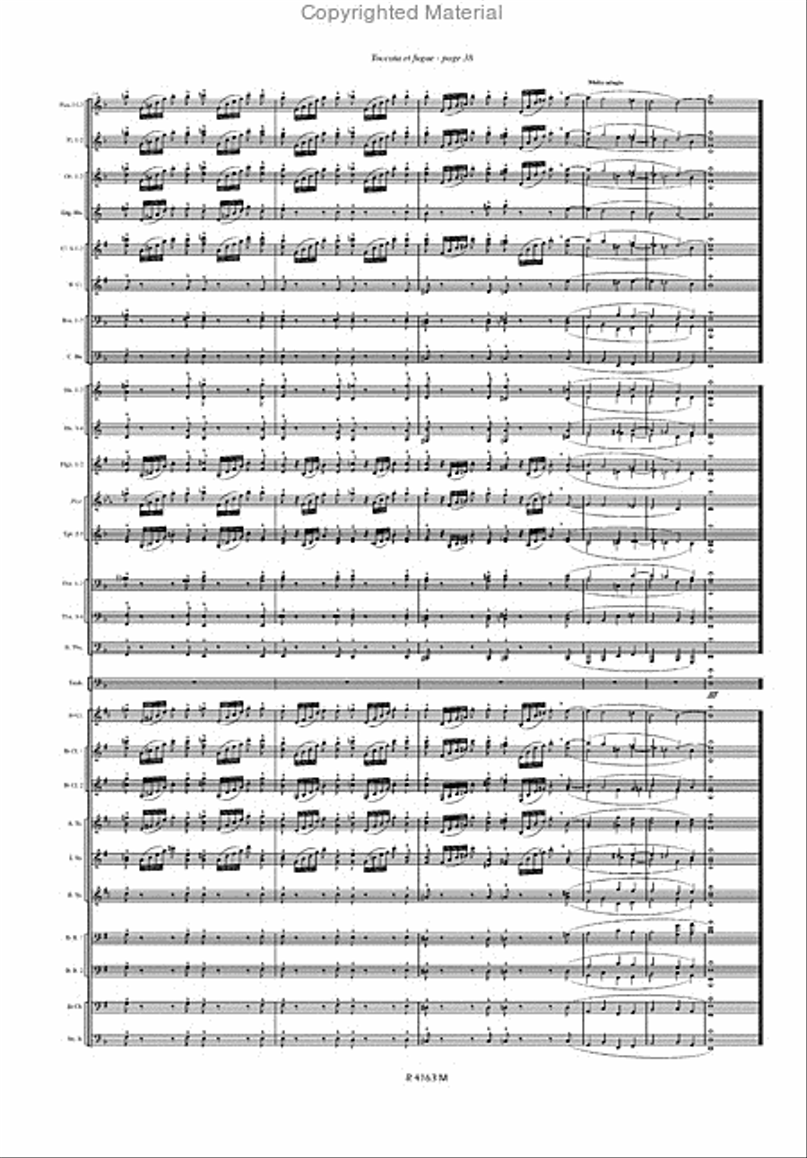 Toccata et Fugue En D Minor Concert Band scores gallery preview page 6