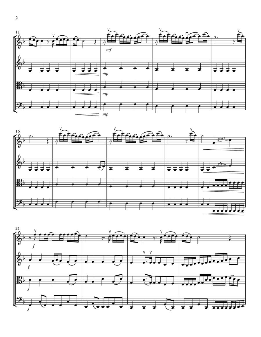 Sign Of The Times String Quartet scores gallery preview page 2