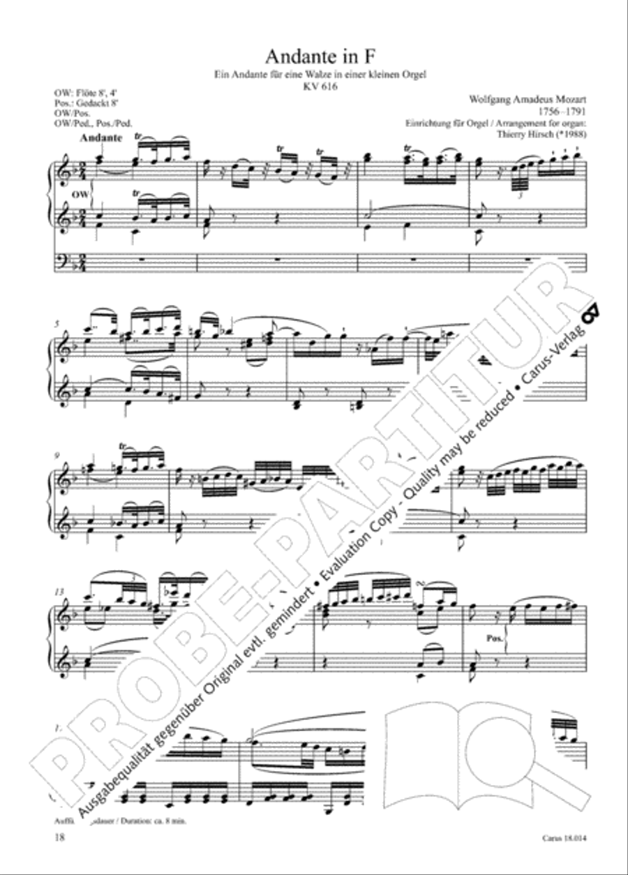 W. A. Mozart: Three organ works Organ scores gallery preview page 19