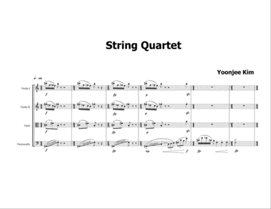 gong String Quartet scores gallery preview page 1