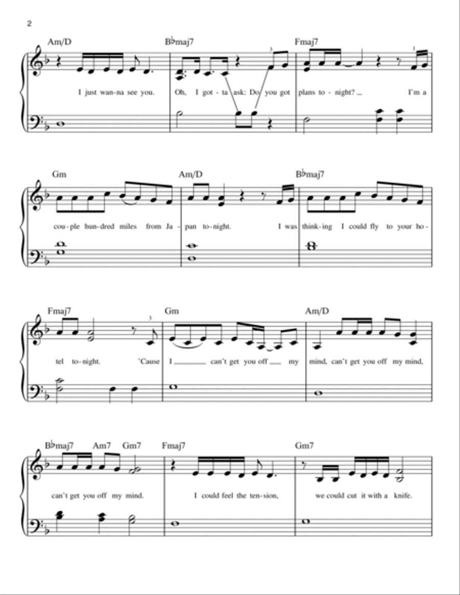 Lost In Japan Easy Piano scores gallery preview page 2