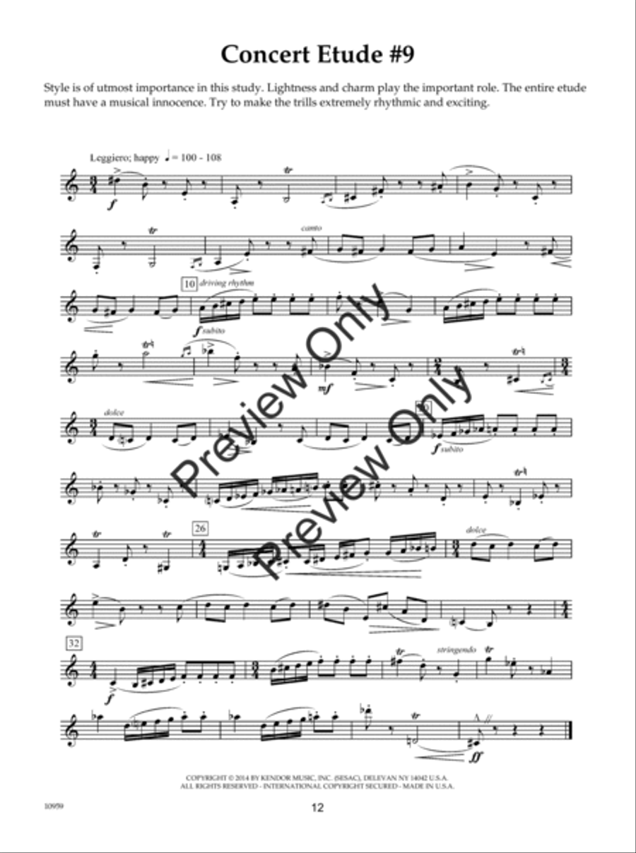 Concert Etudes B-Flat Clarinet scores gallery preview page 13