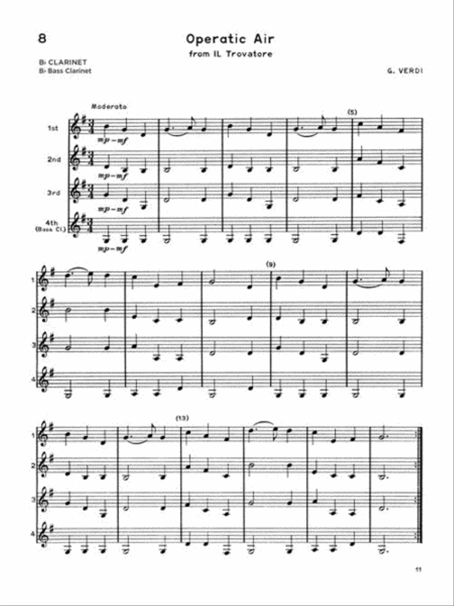 Ensemble Time - B Flat Clarinets (Bass Clarinet) Clarinet Trio scores gallery preview page 5