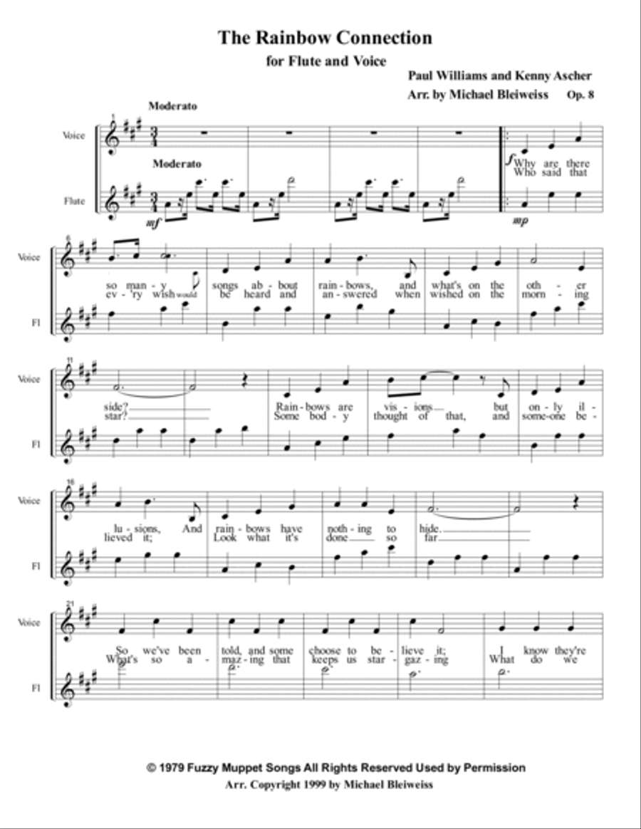 The Rainbow Connection Flute scores gallery preview page 2