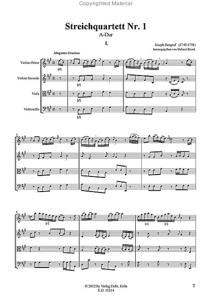 Streichquartett Nr. 1 A-Dur