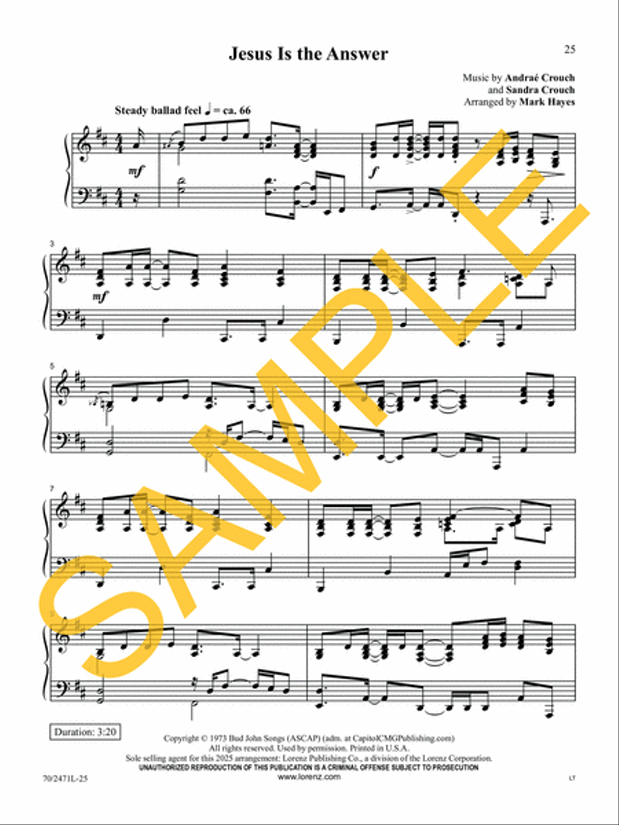 Through It All Piano Solo scores gallery preview page 18