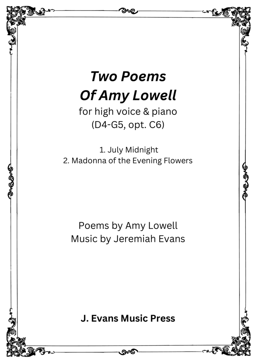 Two Poems of Amy Lowell image number null