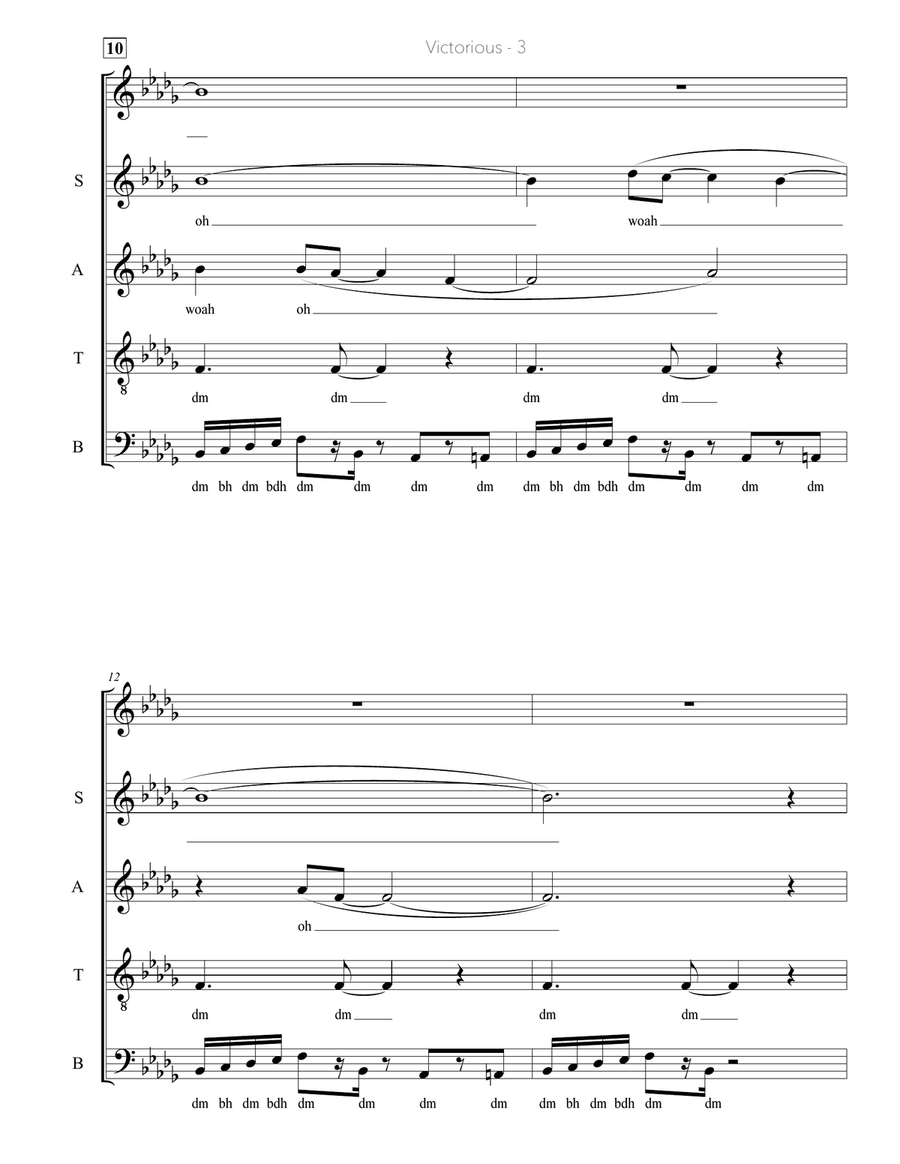 Victorious 4-Part scores gallery preview page 3