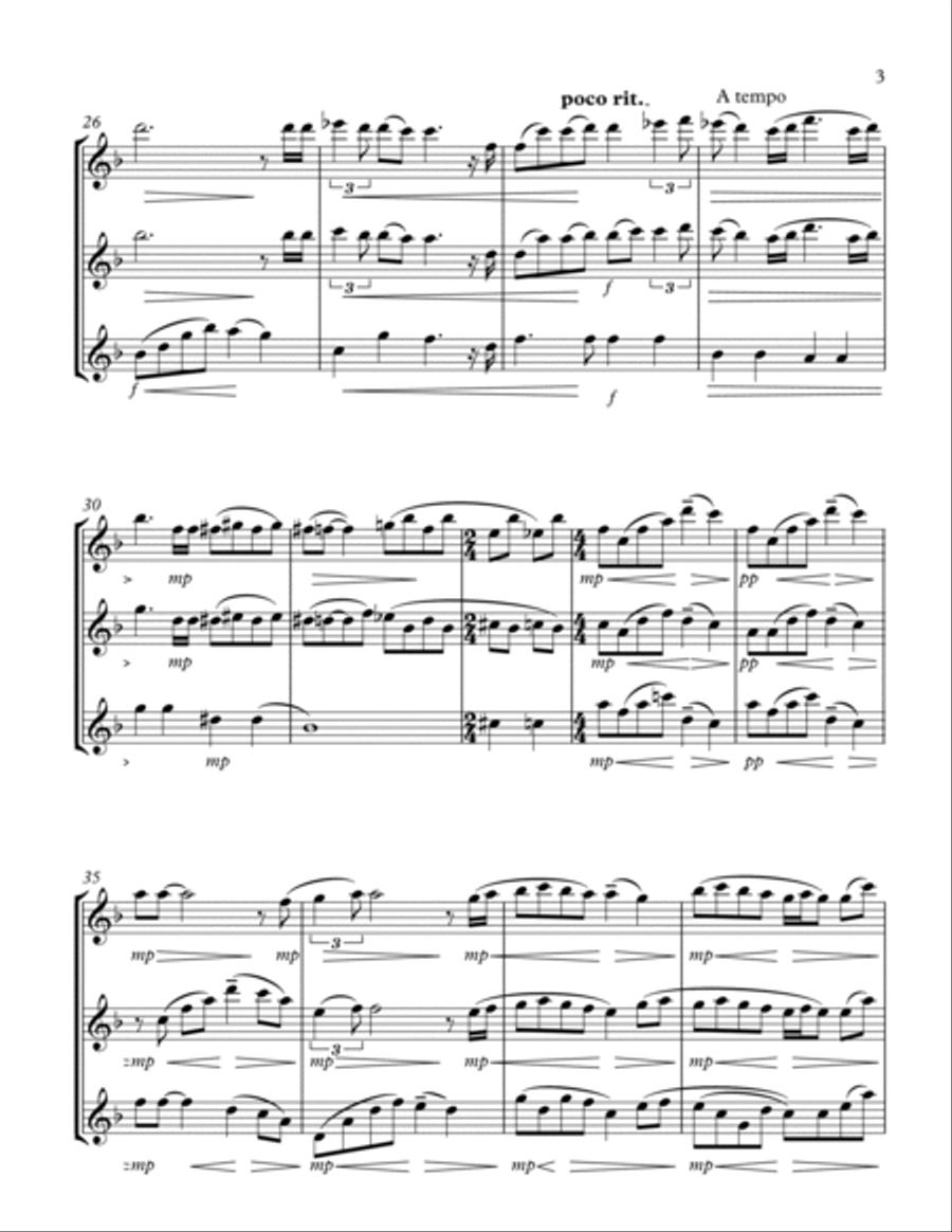 Bohemian Rhapsody Flute Trio scores gallery preview page 4