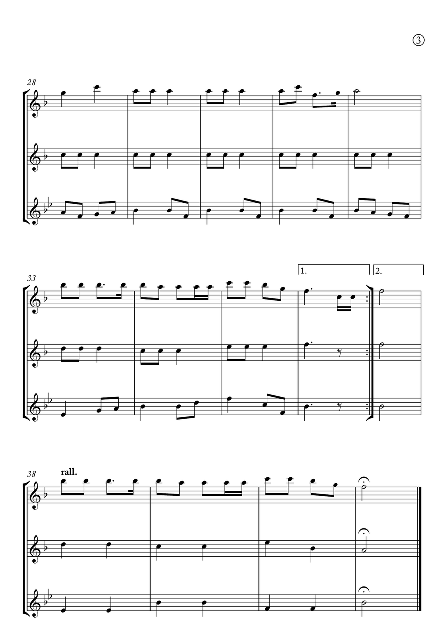 Jingle Bells Woodwind Trio scores gallery preview page 3