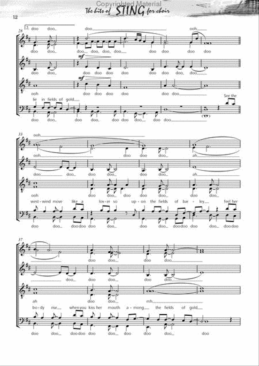 Fields of Gold SSATB scores gallery preview page 8