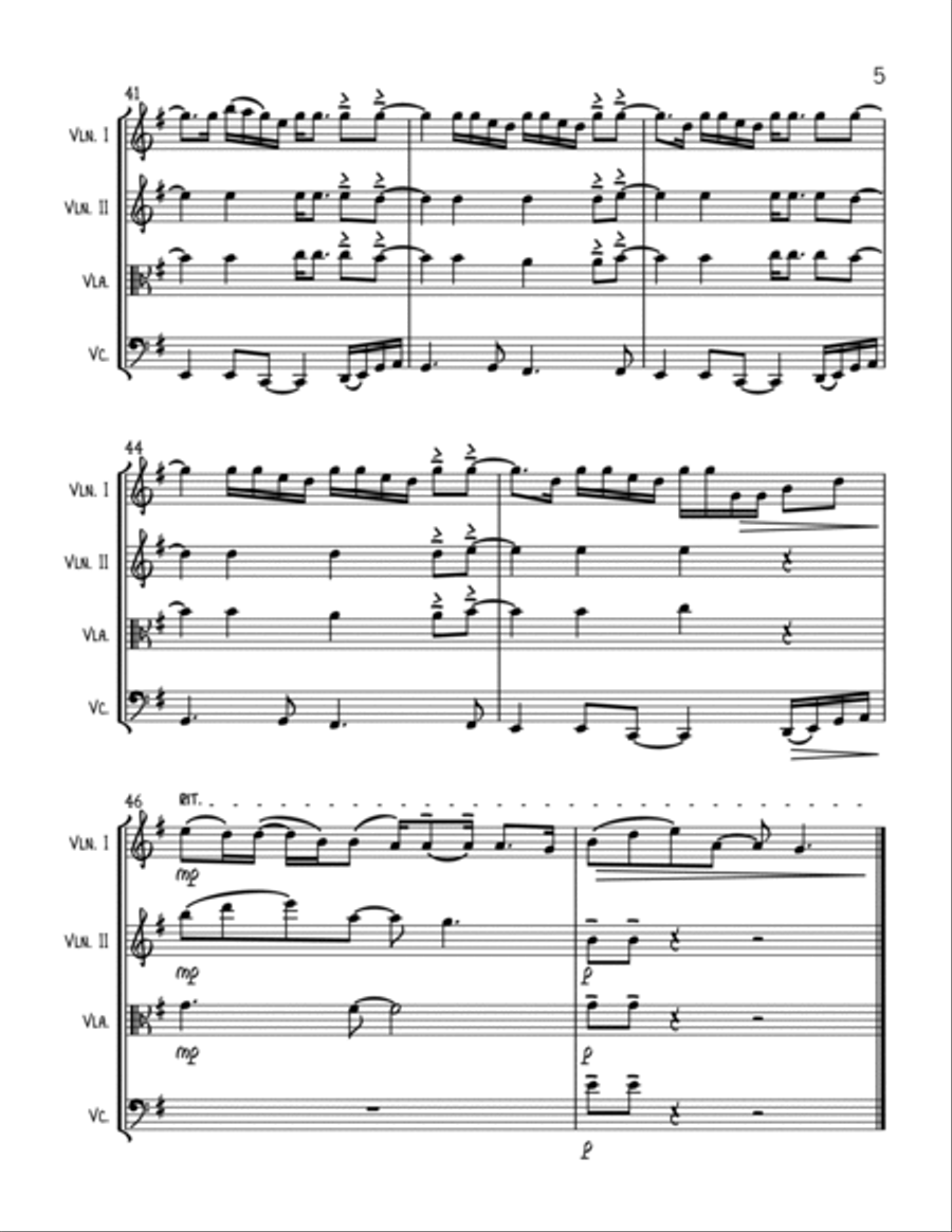 Holy String Quartet scores gallery preview page 5