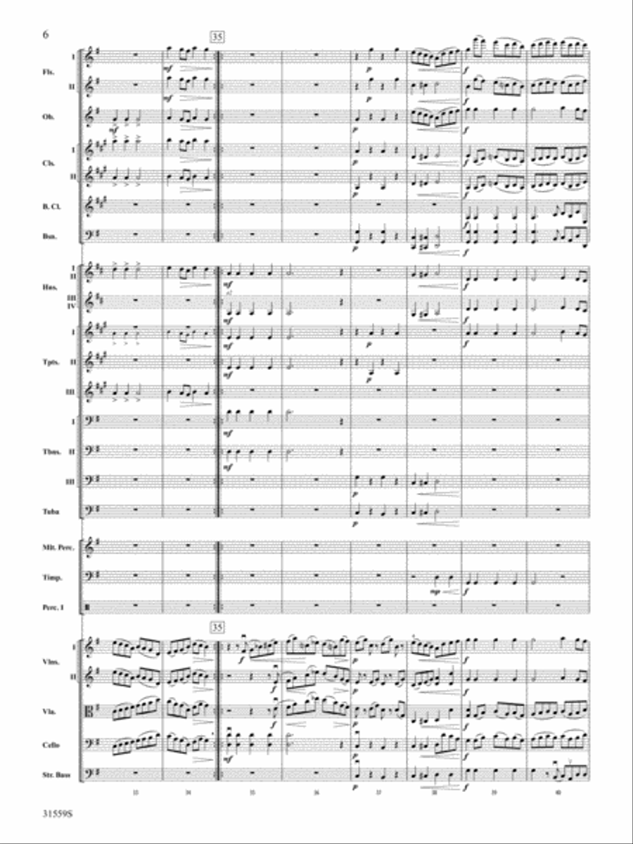 Variations on a Theme by Haydn: Score Full Orchestra scores gallery preview page 6