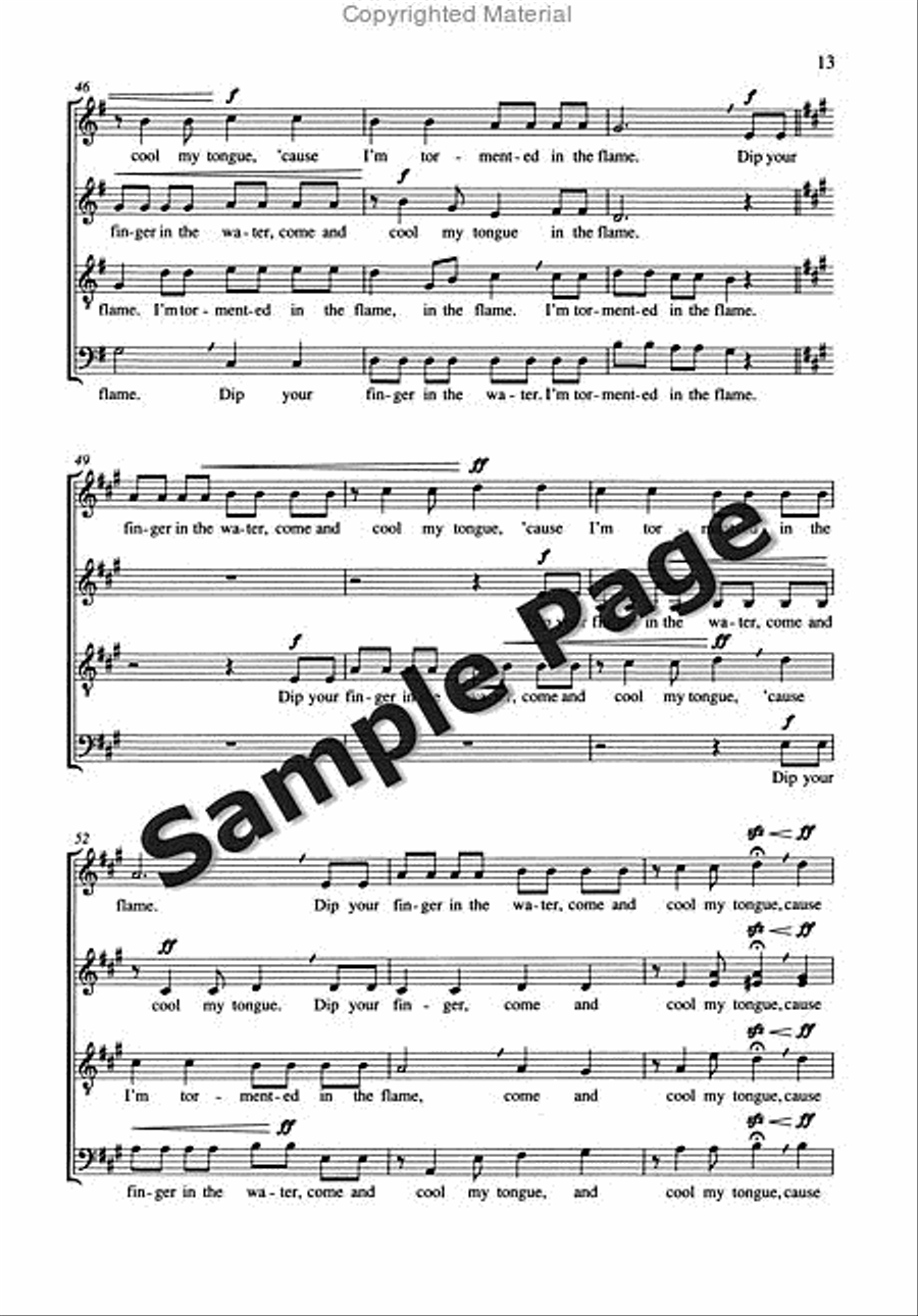 Spirituals And Gospels,4 Ch.sc 4-Part scores gallery preview page 14