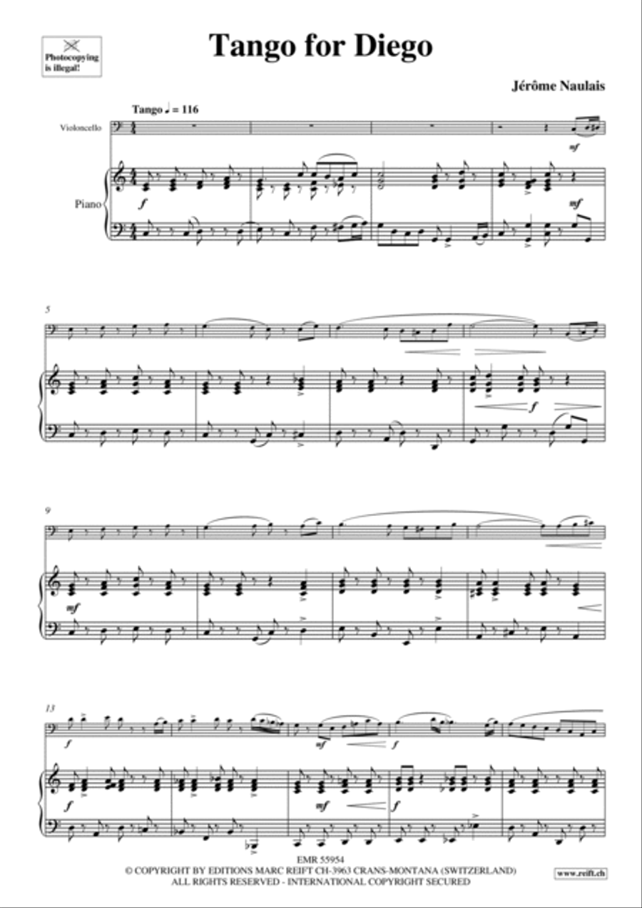 Tango for Diego Piano Accompaniment scores gallery preview page 5