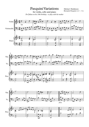 Book cover for Pasquini - Grand Partita for violin, cello and piano