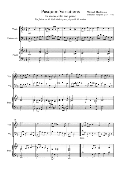 Pasquini - Grand Partita for violin, cello and piano image number null