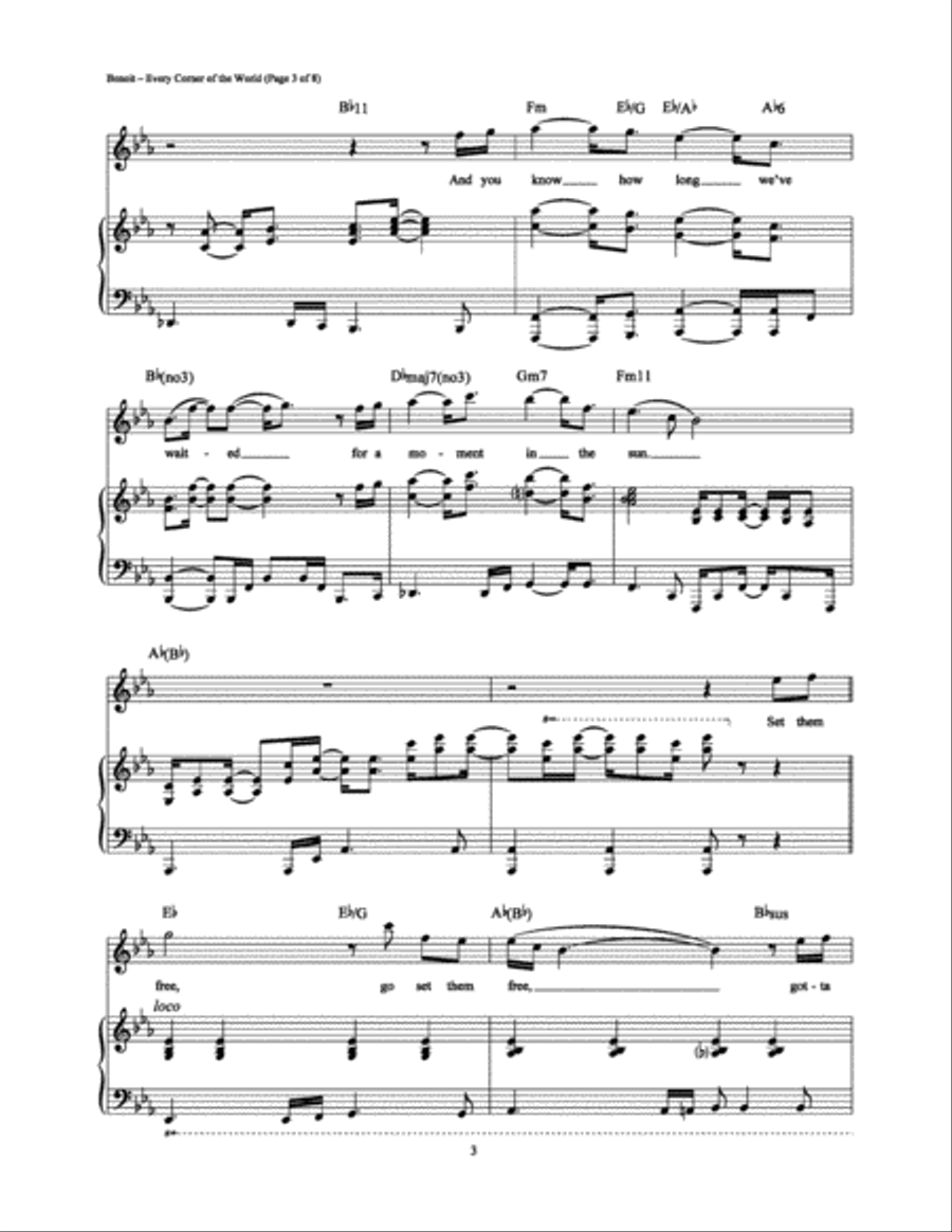 Every Corner of the World Piano Solo scores gallery preview page 3