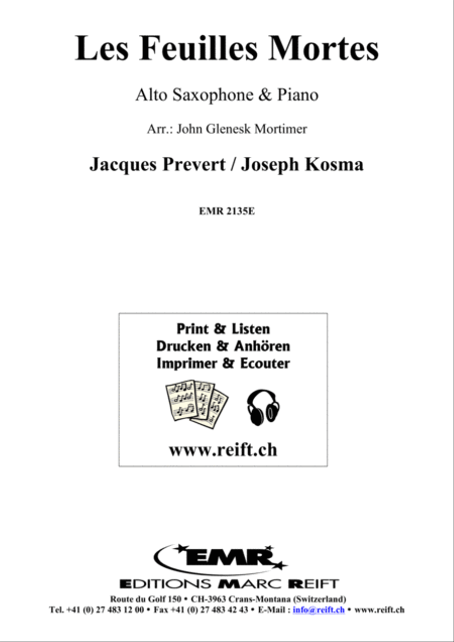 Les Feuilles Mortes Les Feuilles Mortes Alto Saxophone scores gallery preview page 6