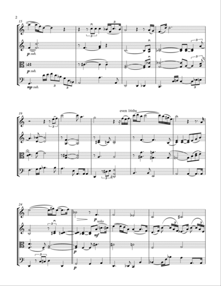 Blue In Green String Quartet scores gallery preview page 2