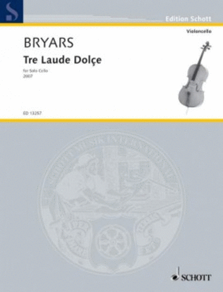 Book cover for Tre Laude Dolce For Solo Cello