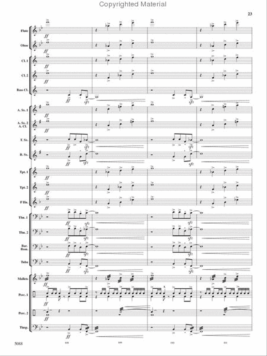 Stone Mountain Fantasy Stone Mountain Fantasy Concert Band scores gallery preview page 23