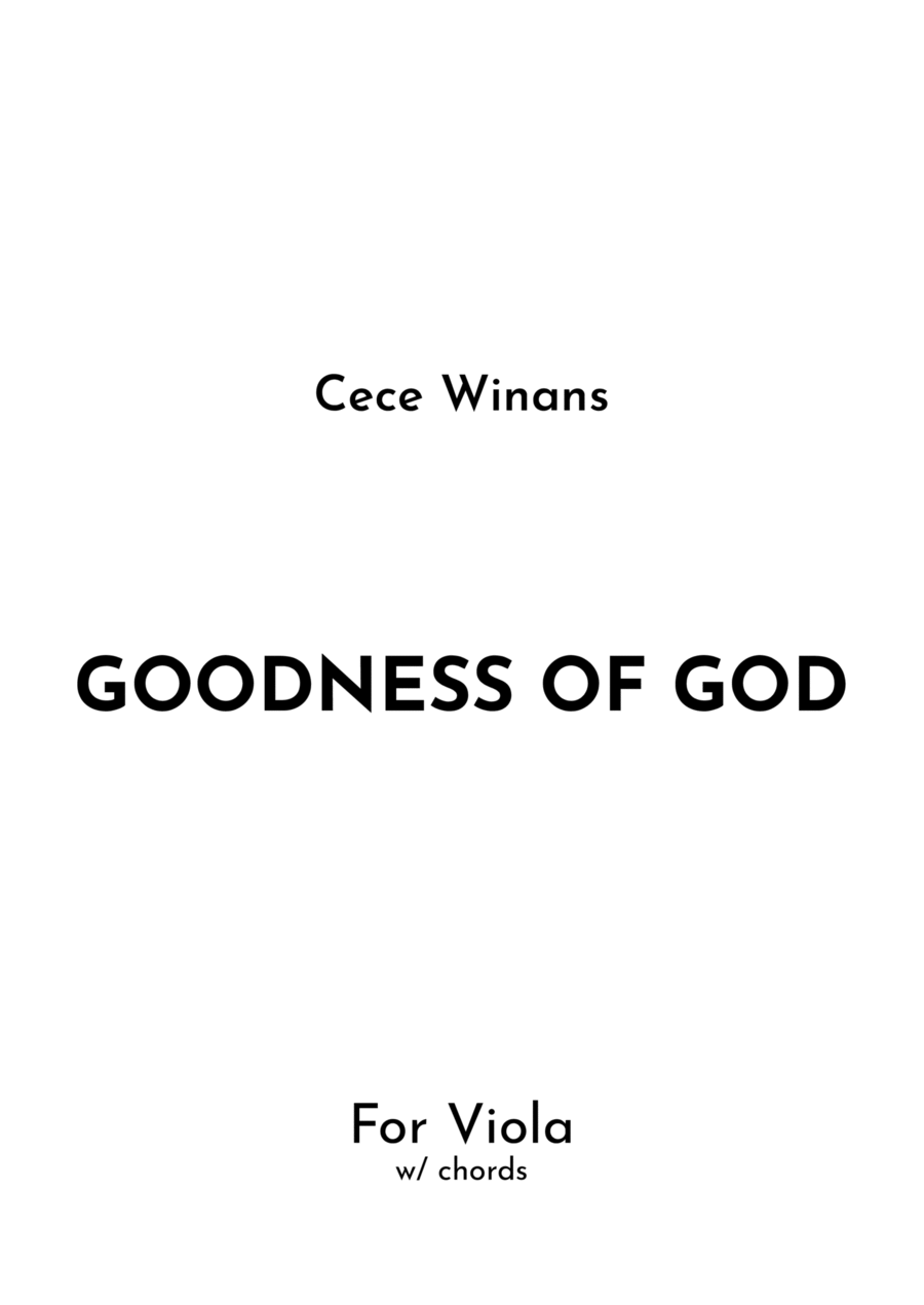 Goodness Of God Viola Solo scores gallery preview page 1