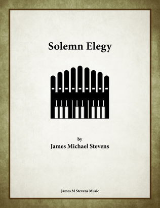 Book cover for Solemn Elegy - Organ Solo