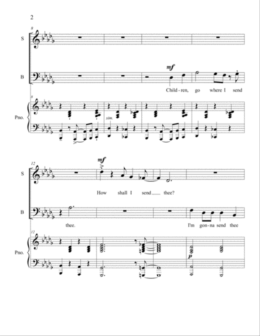 Go and Tell It (SATB) 4-Part scores gallery preview page 2