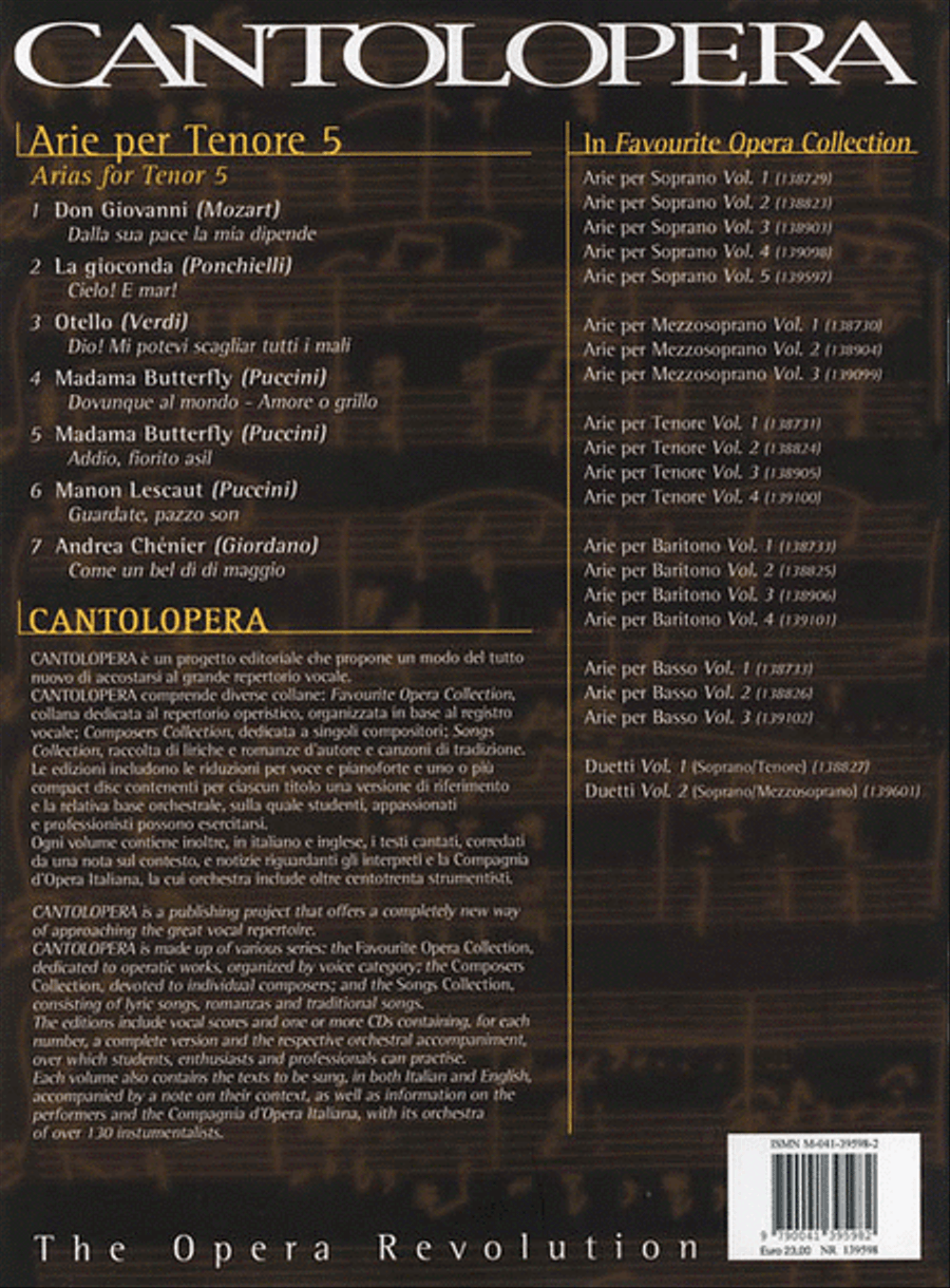 Arias for Tenor – Volume 5