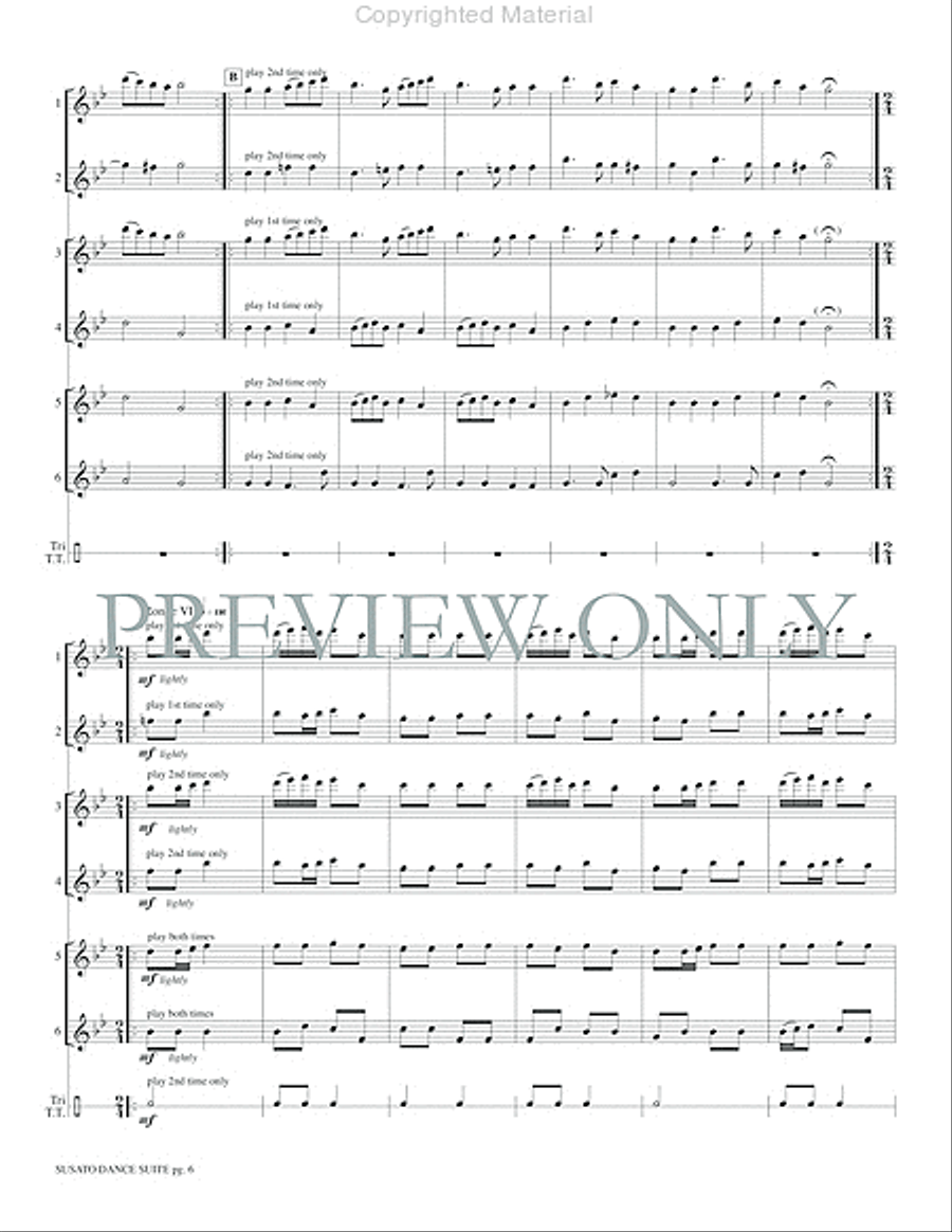 Susato Dance Suite (from Danserye) (1551) Small Ensemble scores gallery preview page 8