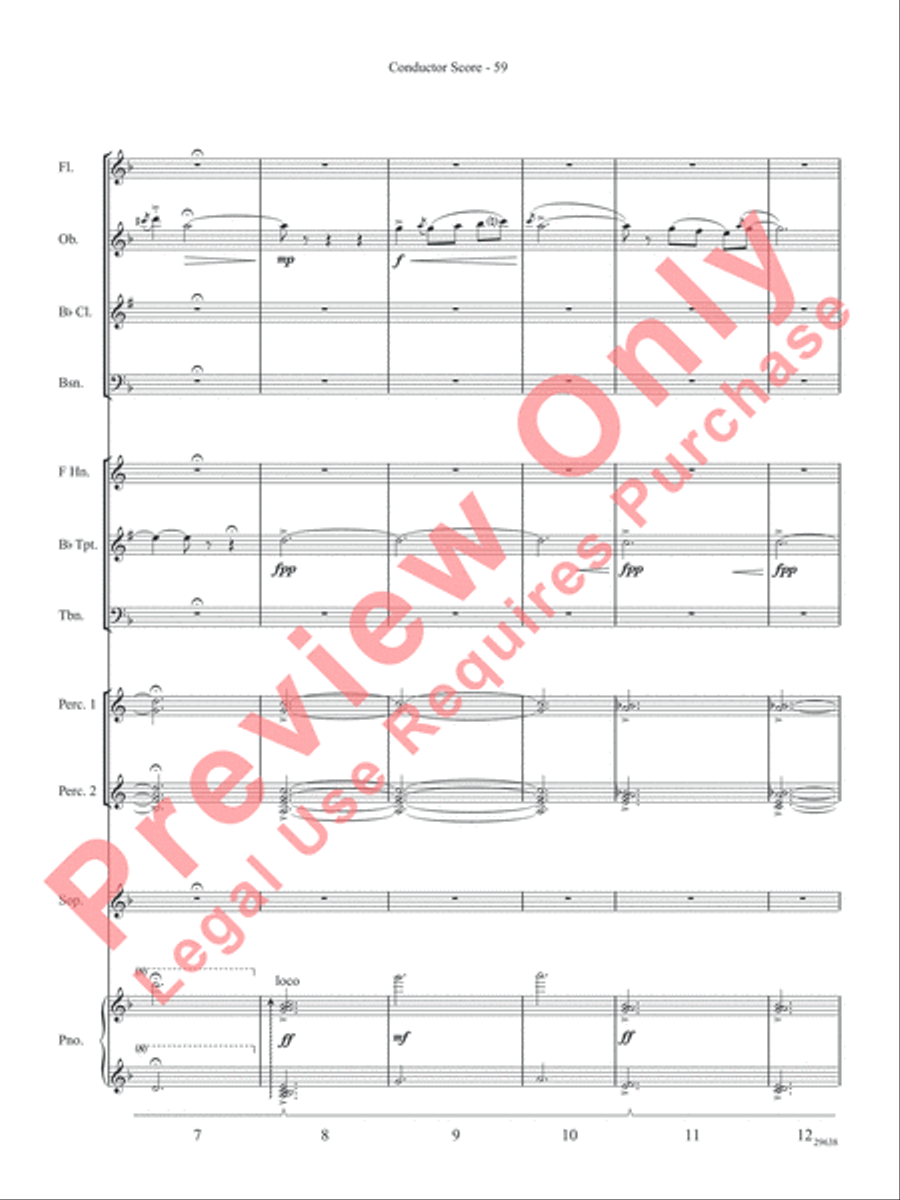 Three Spanish Songs (for Soprano and Wind Ensemble) Concert Band scores gallery preview page 64