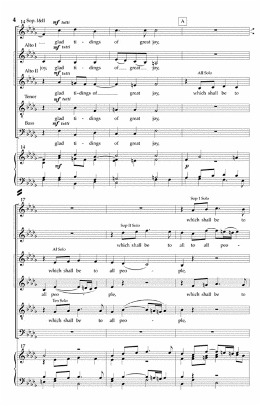 Behold, I Bring You Glad Tidings Choir scores gallery preview page 3