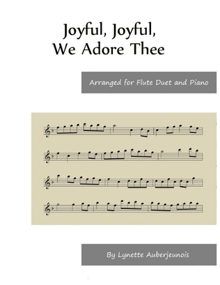 Book cover for Joyful, Joyful, We Adore Thee - Flute Duet and Piano