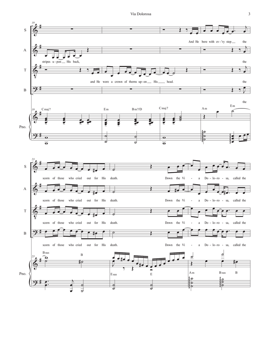 Via Dolorosa 4-Part scores gallery preview page 3