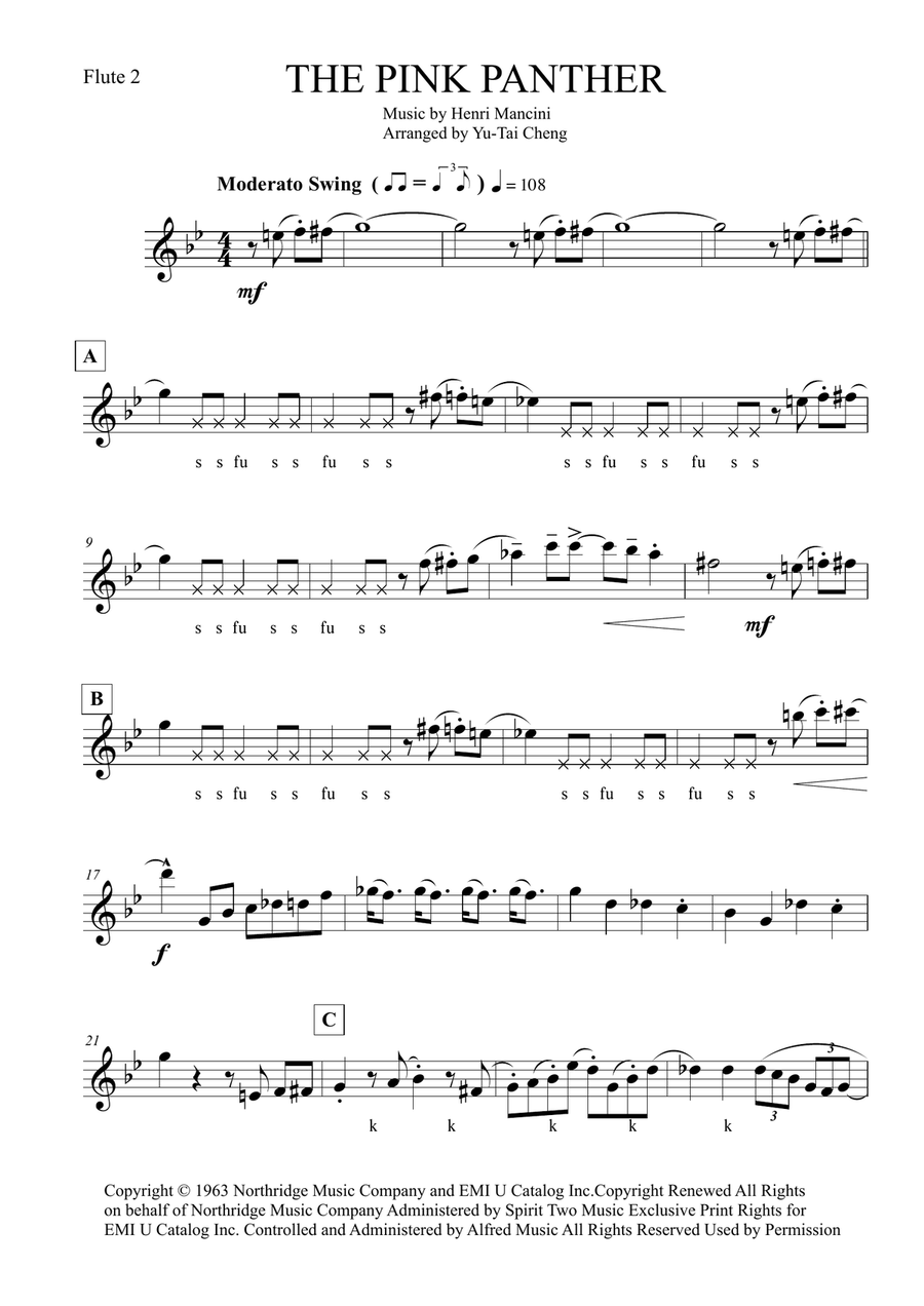 The Pink Panther Flute Trio scores gallery preview page 3