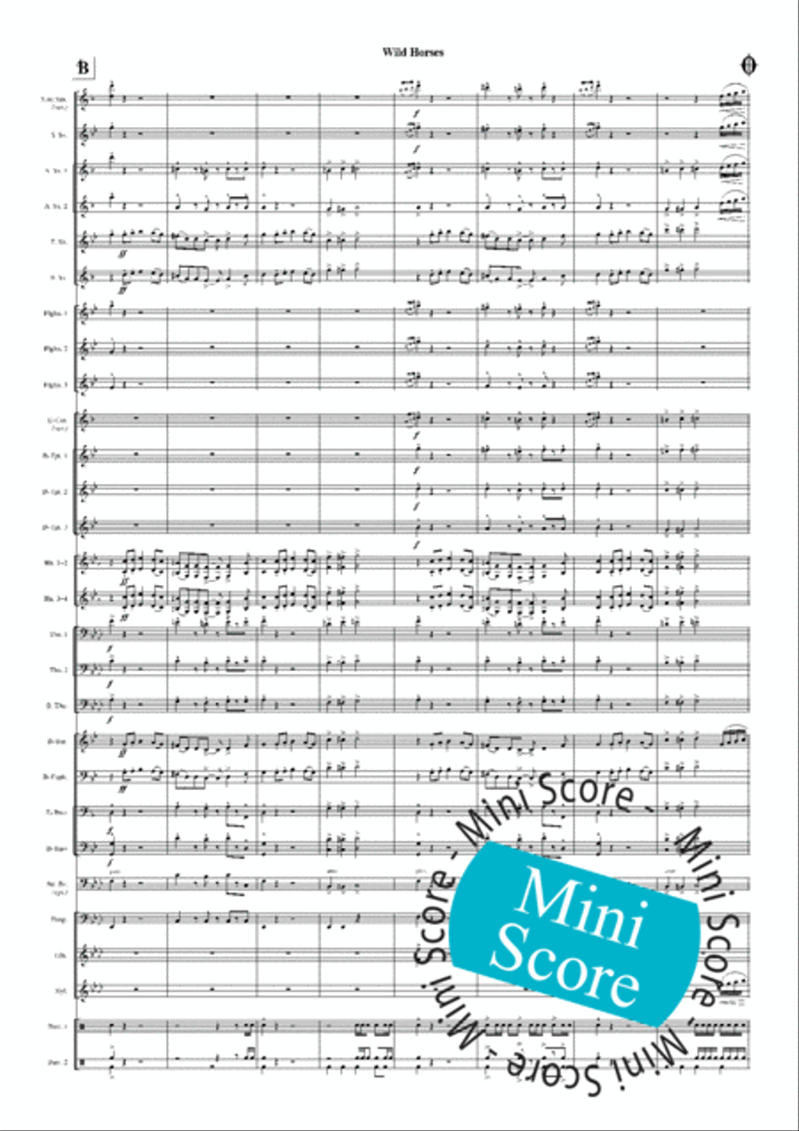 Wild Horses Wild Horses Fanfare Band scores gallery preview page 10